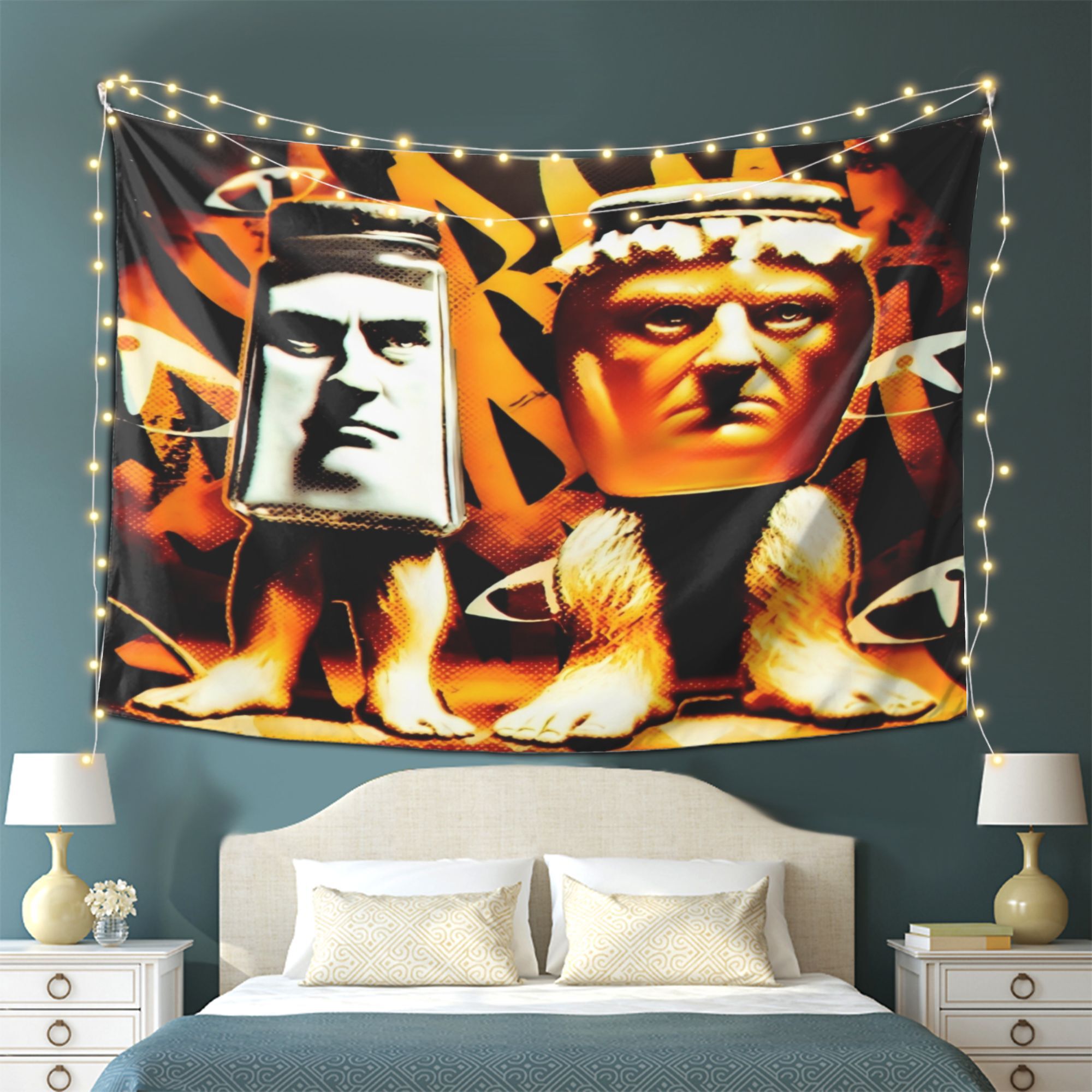 Photography Aesthetic - Bottle Face Image Tapestry, Durable, Wrinkle-resistant,