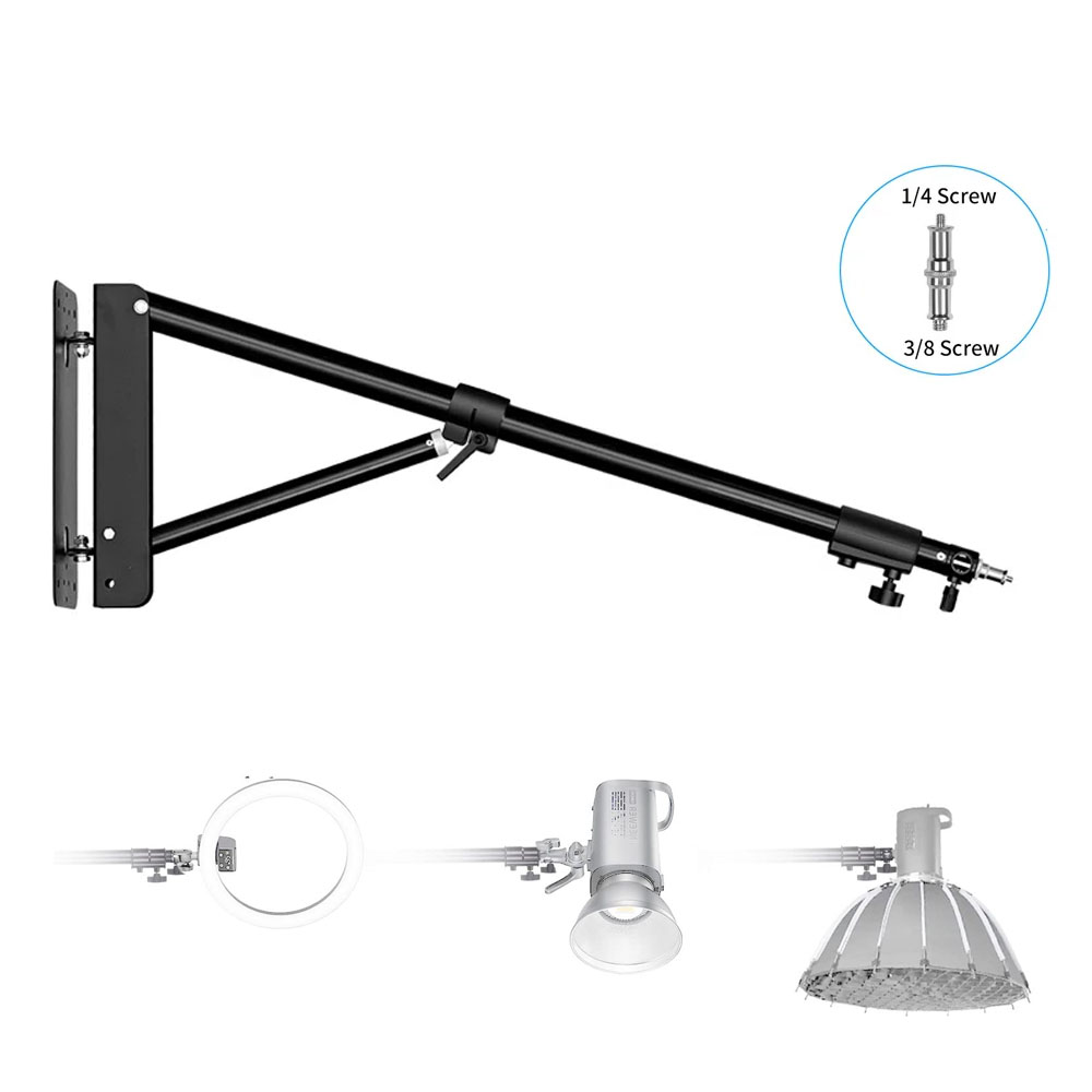 100/135/ 170cm Wall Mounting T - đánh giá và giá Strobe Light Studio