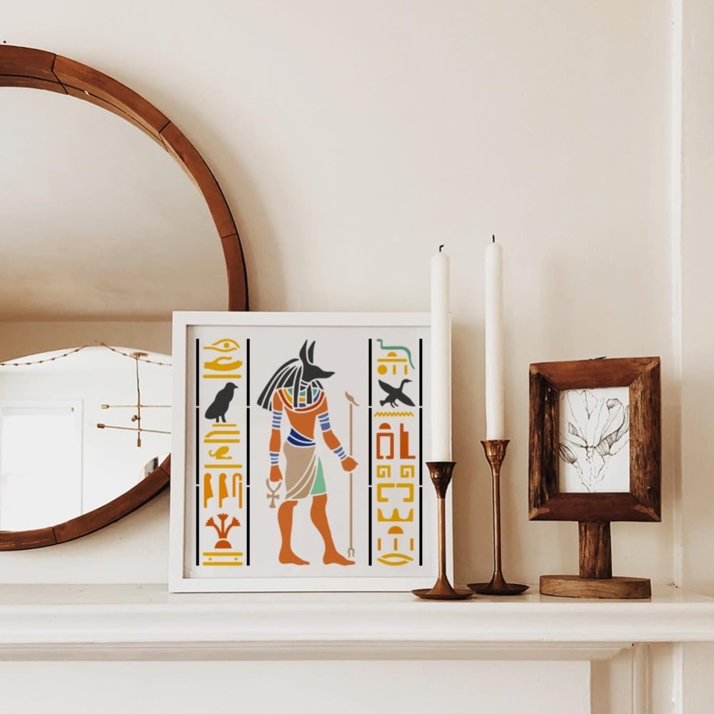4 PCS Egyptian Symbols Stencil - đánh giá và giá Photography Technique