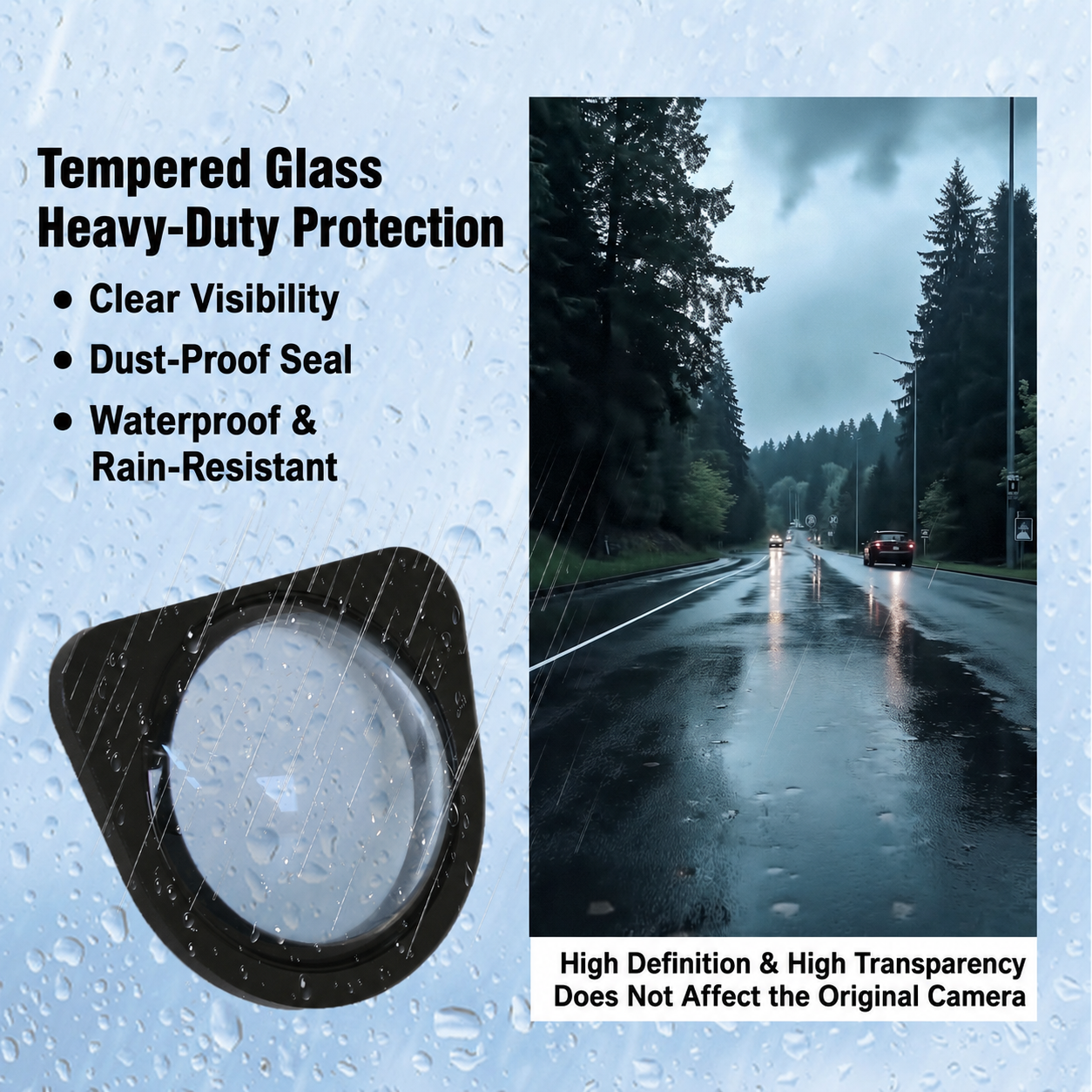 HD Clear Front Camera Protecto - đánh giá và giá Camera Rain Cover