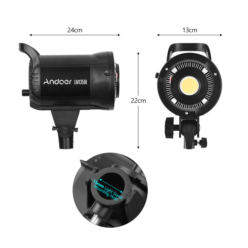 Andoer LM135Bi Portable LED Ph - đánh giá và giá Strobe Light Studio