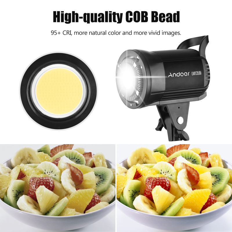 Andoer LM135Bi Portable LED Ph - đánh giá và giá Strobe Light Studio
