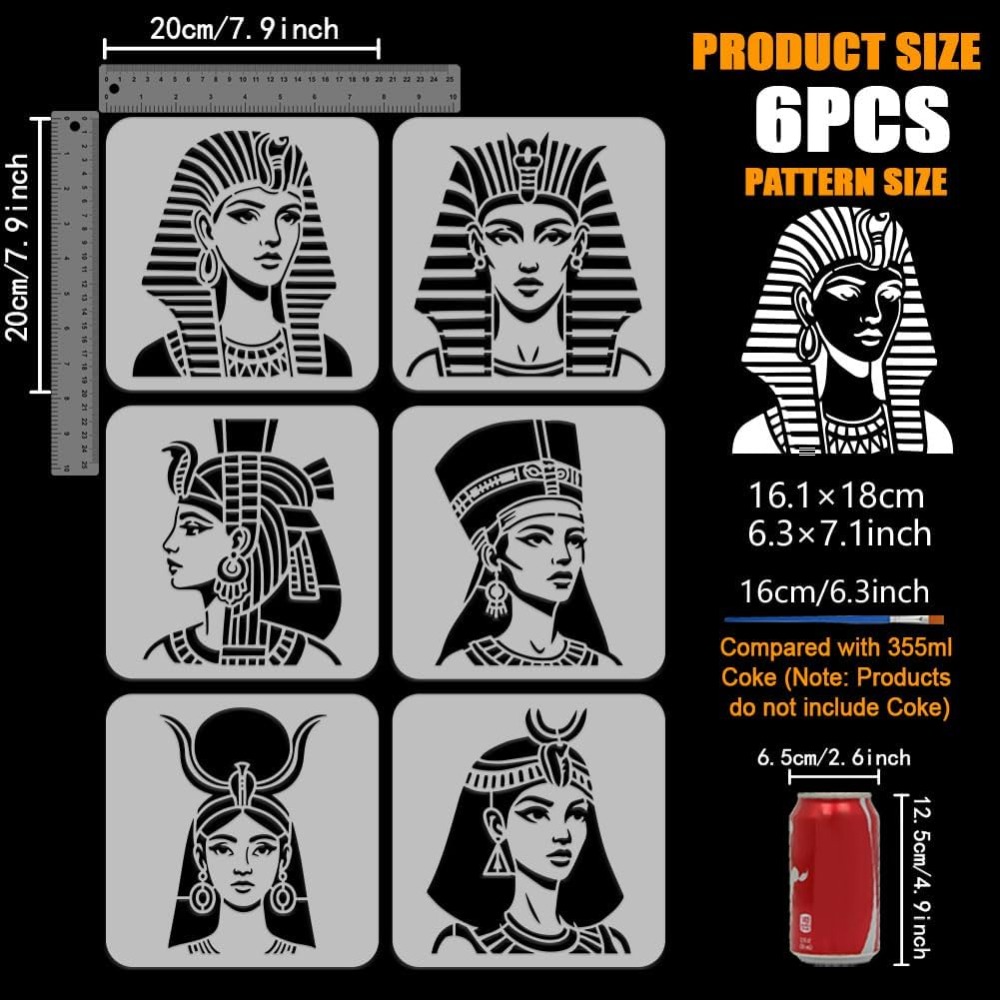 6Pcs Egyptian Goddess Painting - đánh giá và giá Photography Technique