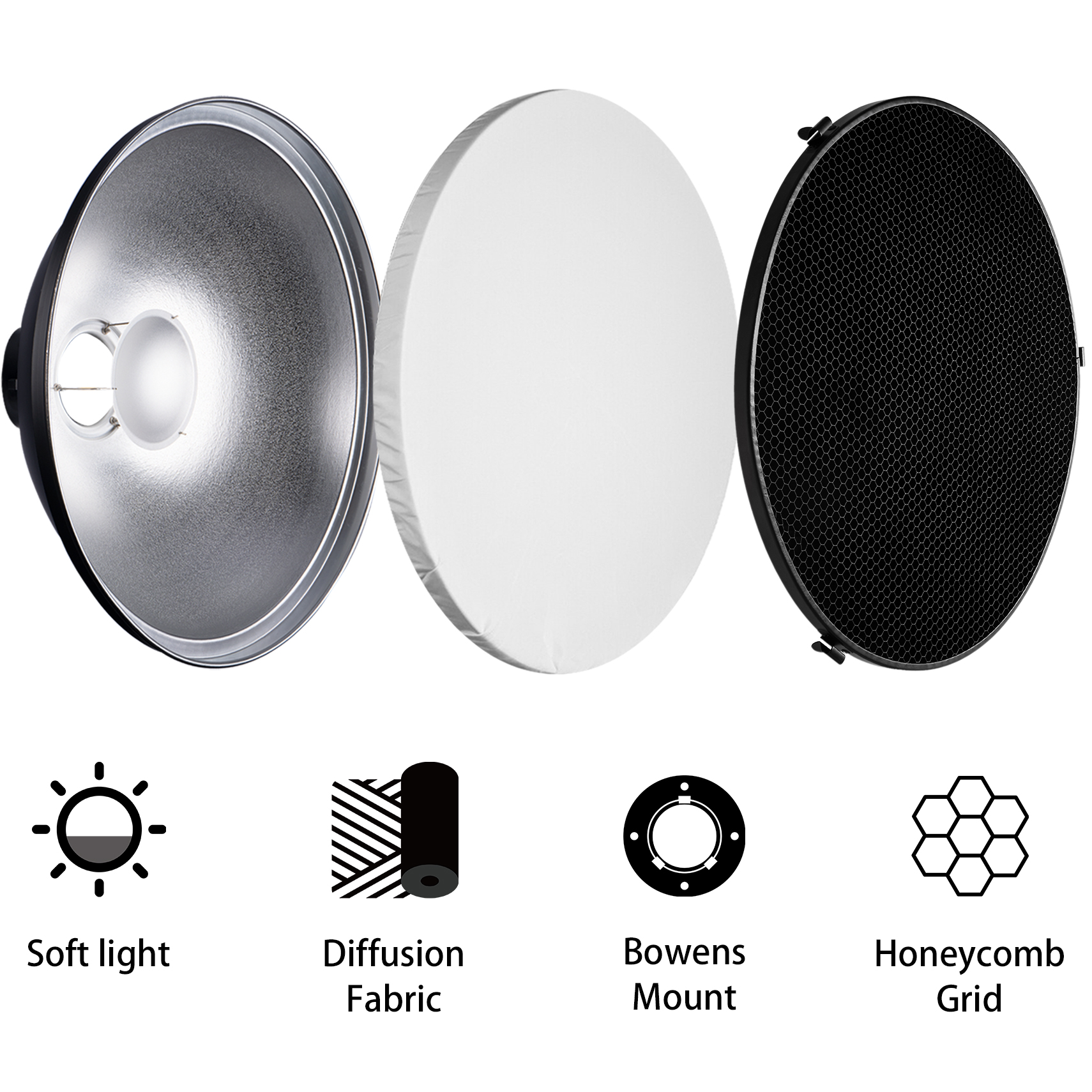 Selens Reflector Beauty Dish 3 - đánh giá và giá Strobe Light Studio