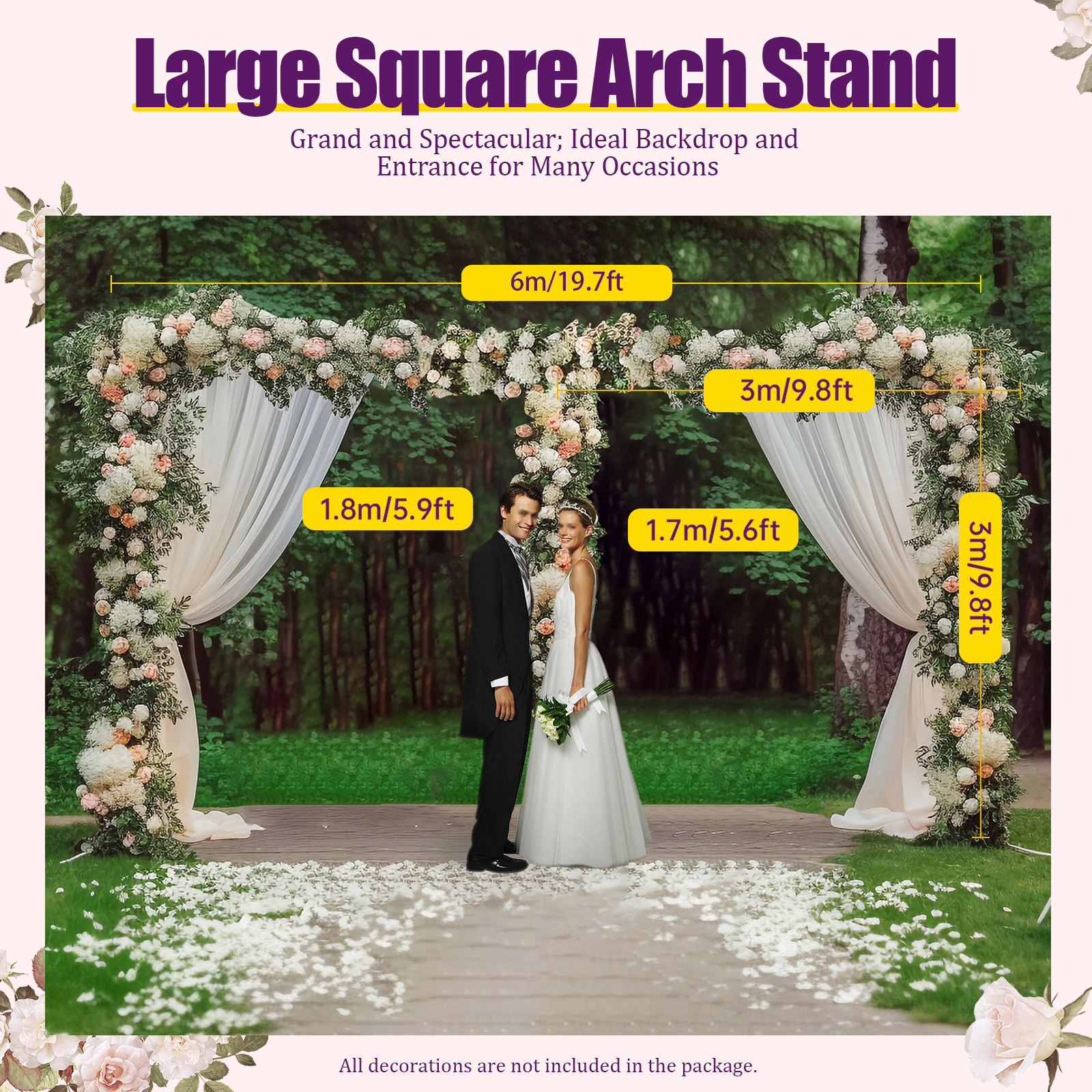 3x6m/10x20ft Metal Wedding Arc - đánh giá và giá Photography Aesthetic